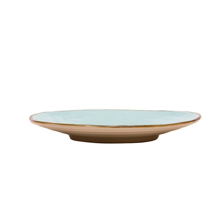 Mediterraneo - piatto piano colorato in gres