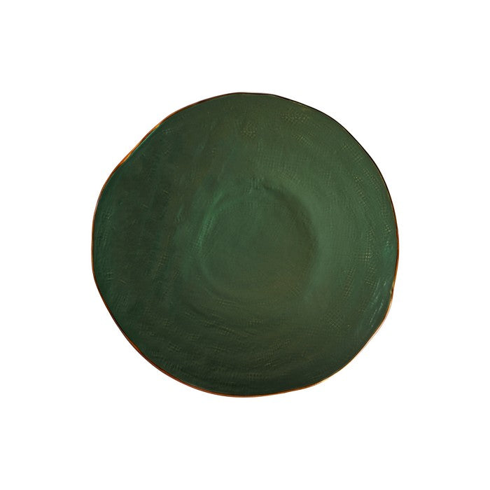Mediterraneo - piatto piano colorato in gres