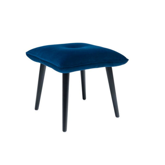 Sgabello quadrato in velluto blu - NOVITA' HOME - 34267002470616