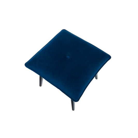 Sgabello quadrato in velluto blu - NOVITA' HOME - 34267002470616