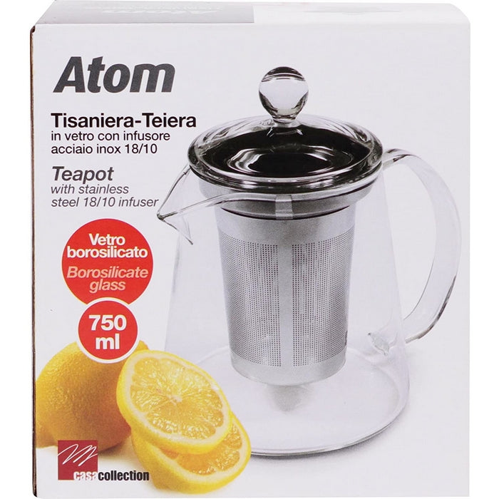 Tazza con infusore per tè in vetro con filtro e coperchio, blu classico 350 ml Tazza con infusore per tè in vetro con filtro e coperchio, blu classico 350 ml