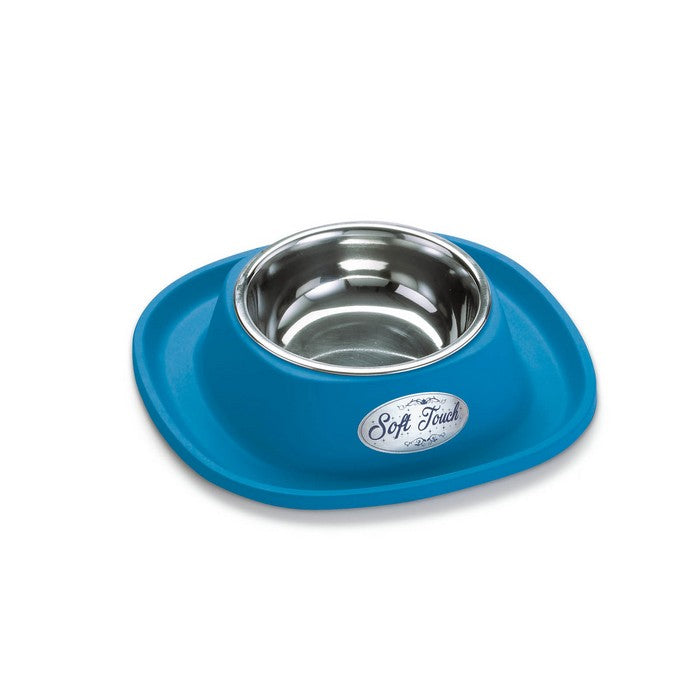 Ciotola in acciaio inox Soft Touch per cani e gatti small - GEORPLAST - 34357571911896