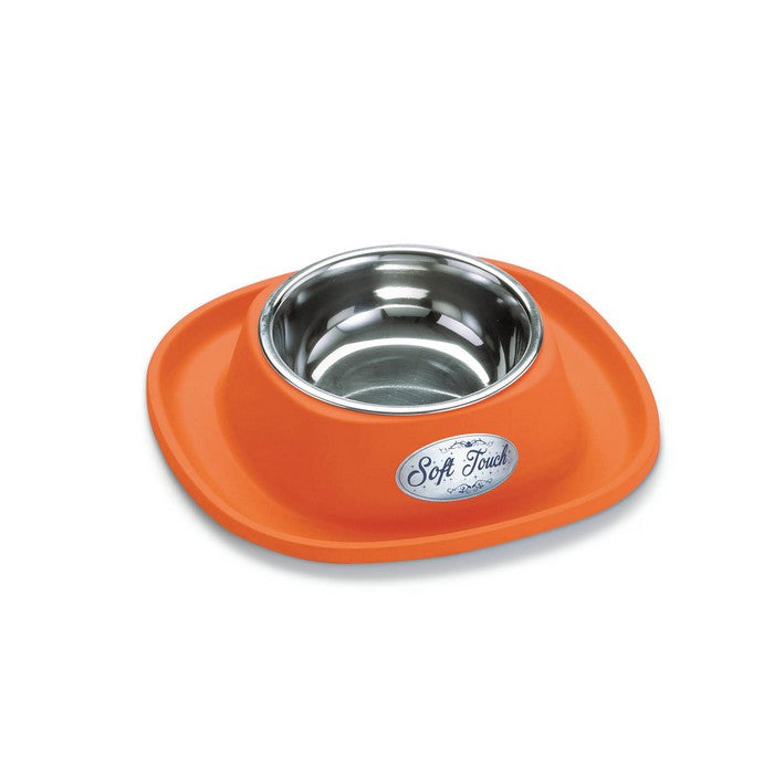Ciotola in acciaio inox Soft Touch per cani e gatti small - GEORPLAST - 34357572305112