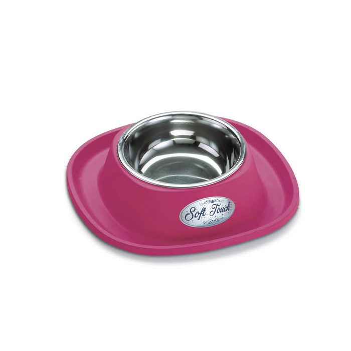Ciotola in acciaio inox Soft Touch per cani e gatti small - GEORPLAST - 34357572370648