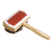 Cardatore doppio per cani e gatti in legno