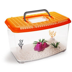 Acquario trasportino in plastica con decorazioni 7,5 lt