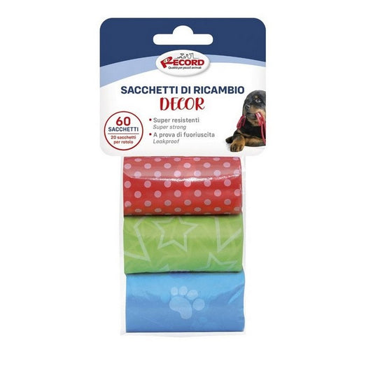 Set 3 ricariche da 30 sacchetti igienici per cani 27x30 cm - RECORD - 64406142058874