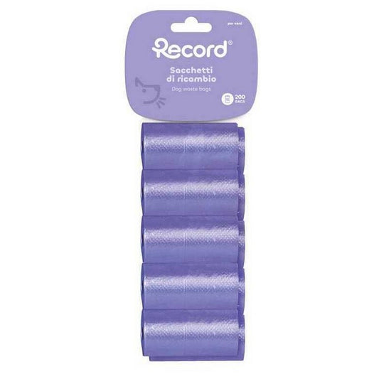 Set 10 ricariche da 20 sacchetti igienici per cani 27,5x30 cm - RECORD - 64405978284410