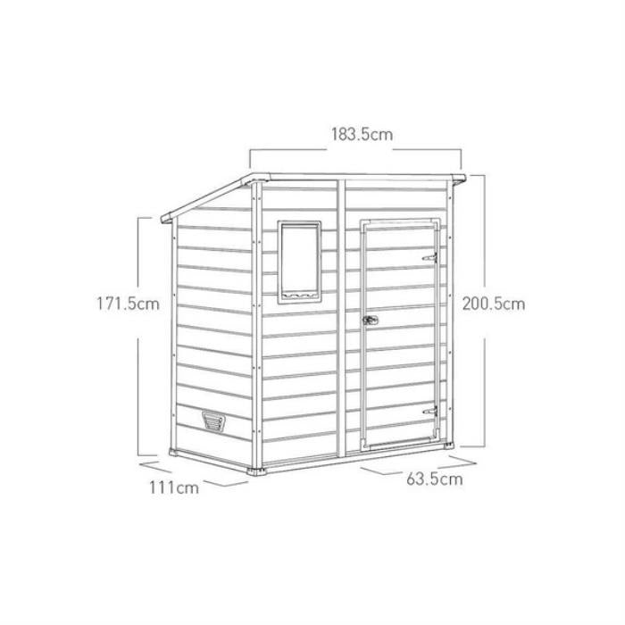 Casetta per attrezzi da giardino - Manor Pent grey