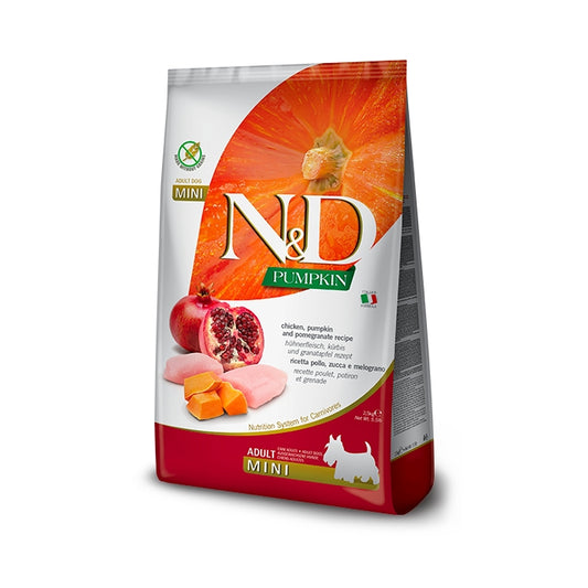 N&D Pumpkin Dog Zucca, pollo e melograno Adult Mini - FARMINA - 64826518176122