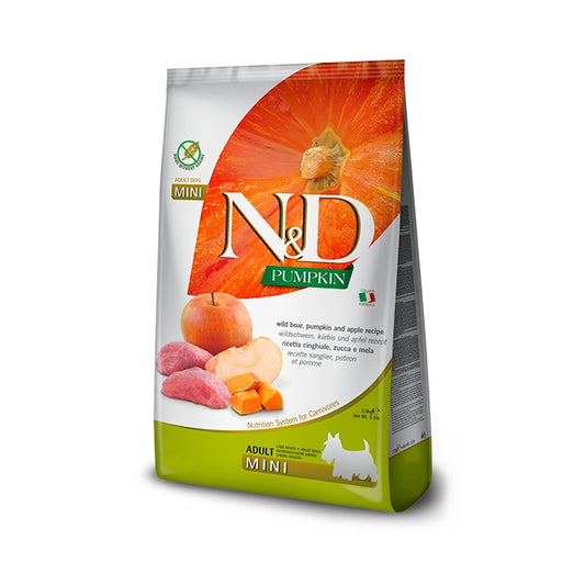 N&D Pumpkin Dog Zucca, mela e cinghiale Adult Mini - FARMINA - 64826515652986