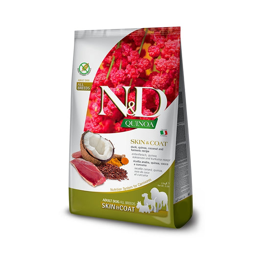 N&D Quinoa Dog Skin&Coat Anatra, quinoa e cocco Adult - FARMINA - 64826530464122