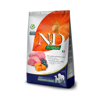 N&D Pumpkin Dog Zucca, agnello e mirtilli Adult Medium maxi