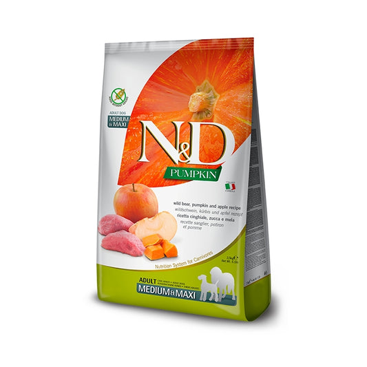 N&D Pumpkin Dog Zucca, cinghiale e mela Adult Medium maxi - FARMINA - 64826513064314