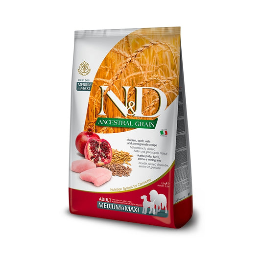 N&D Ancestral grain Dog Pollo e melograno Adult Medium Maxi - FARMINA - 64826462601594