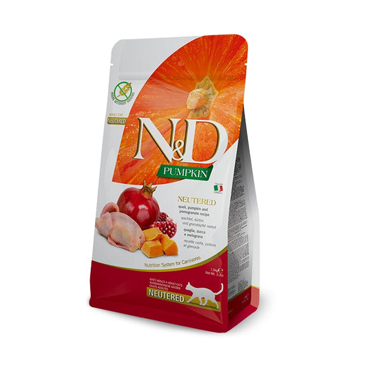 N&D Pumpkin Cat Zucca, quaglia e melograno Adult Neutered - FARMINA - 64826494648698