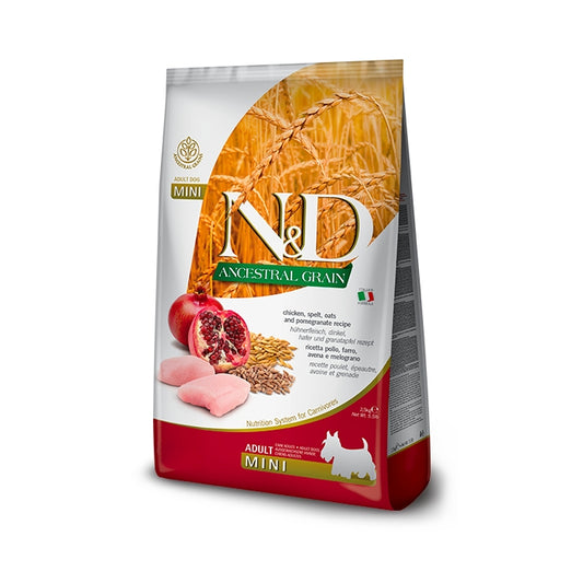 N&D Ancestral grain Dog Pollo e melograno Adult Mini - FARMINA - 64826462929274