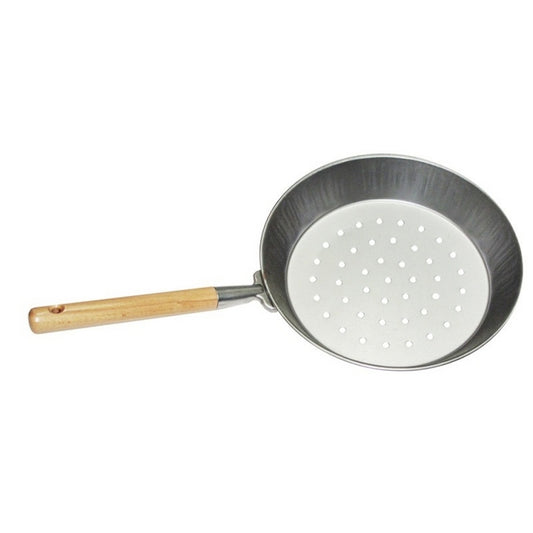 Padella per castagne con manico in legno 26cm - KASAVIVA - 34277057167576