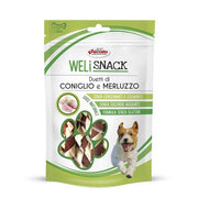 Duetti di coniglio e merluzzo per cani 75 g - Weli snack