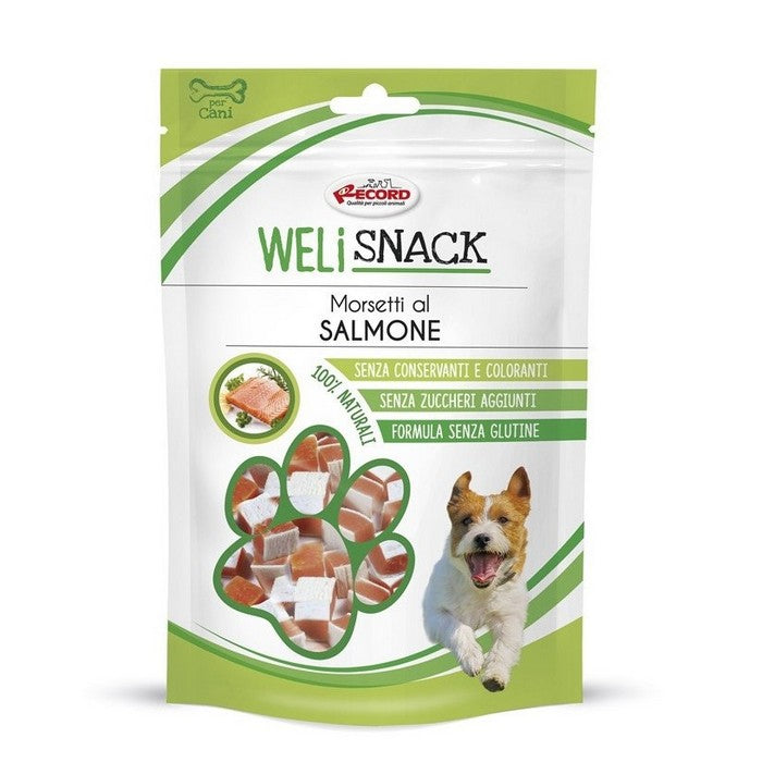 Morsetti al salmone per cani 75 g - Weli snack - RECORD - 64428977815930
