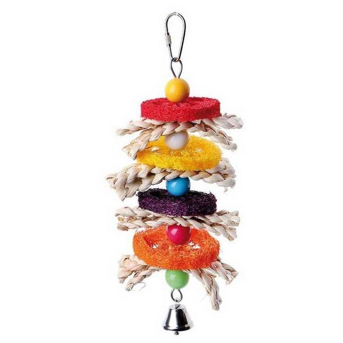 Gioco per uccelli in luffa e spighe di grano - Carioca - RECORD - 64406395191674