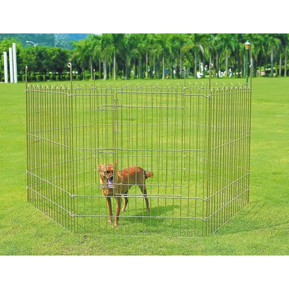 Recinto per cani e cuccioli in 6 pannelli in ferro zincato