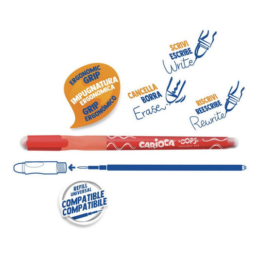Carioca penna cancellabile Oops - rosso - INGRO CART - 34277916410072