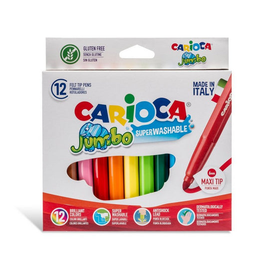 Carioca confezione da 12 pennarelli Jumbo - INGRO CART - 34277940035800