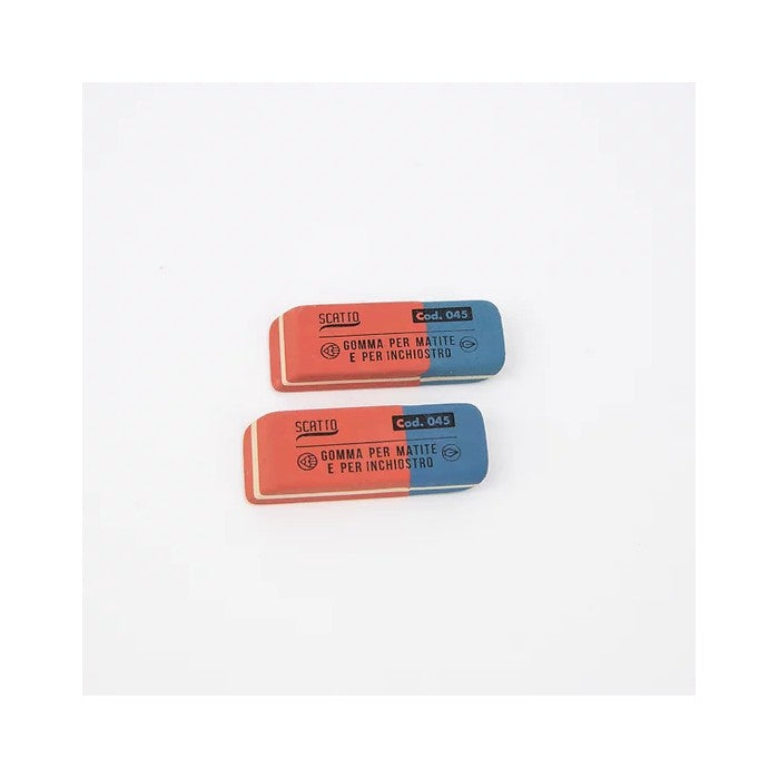 Confezione 2 gomme per cancellare blu e rosse - SCATTO ENERGIA CREATIVA - 34277974606040