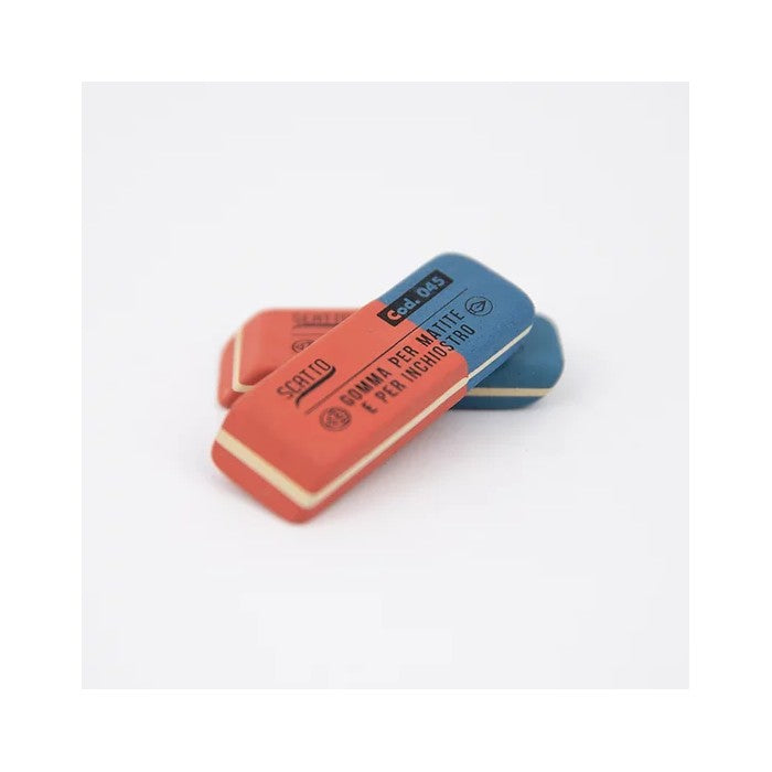 Confezione 2 gomme per cancellare blu e rosse - SCATTO ENERGIA CREATIVA - 34277974999256