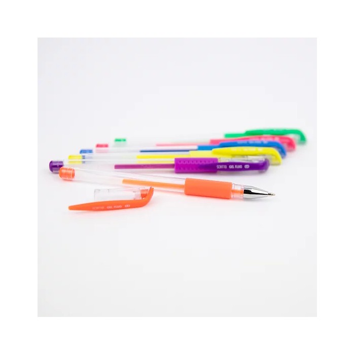 Set 6 penne gel colori fluo - SCATTO ENERGIA CREATIVA - 34277980471512