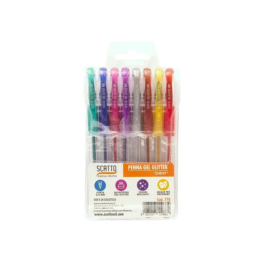 Set 8 penne gel glitter Fluo - SCATTO ENERGIA CREATIVA - 34277982109912
