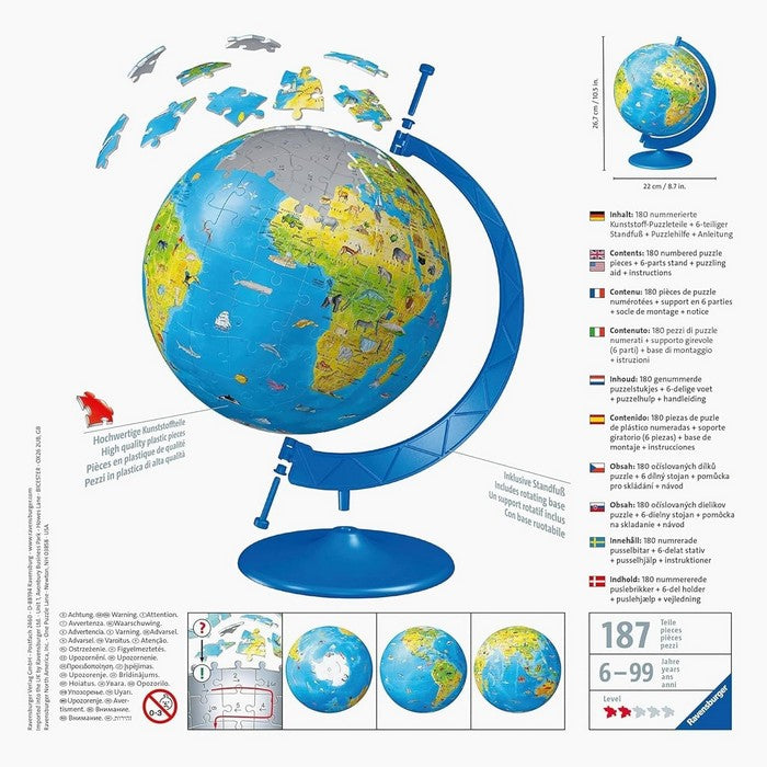 Globo mappamondo Puzzle 3D