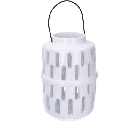 Lanterna portacandela in ceramica bianca - VACCHETTI GIUSEPPE - 34274477834456