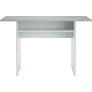 Tavolo console salvaspazio a libro bianco e cemento