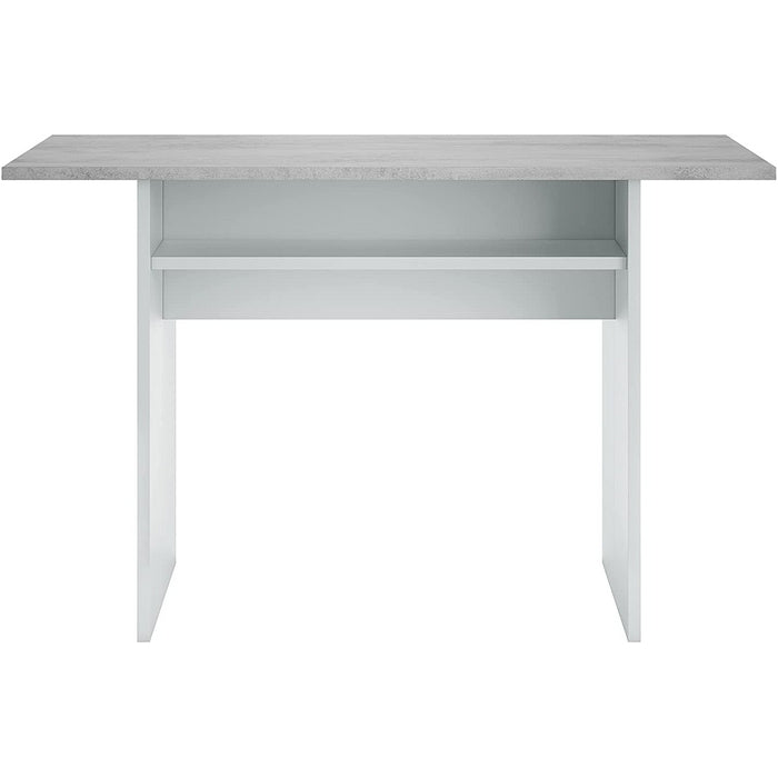 Tavolo console salvaspazio a libro bianco e cemento - FORES - 34280019787992