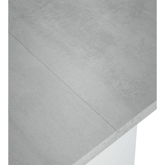 Tavolo console salvaspazio a libro bianco e cemento - FORES - 34280019853528