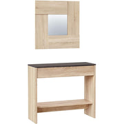 Console per ingresso con specchio rovere - Oxys