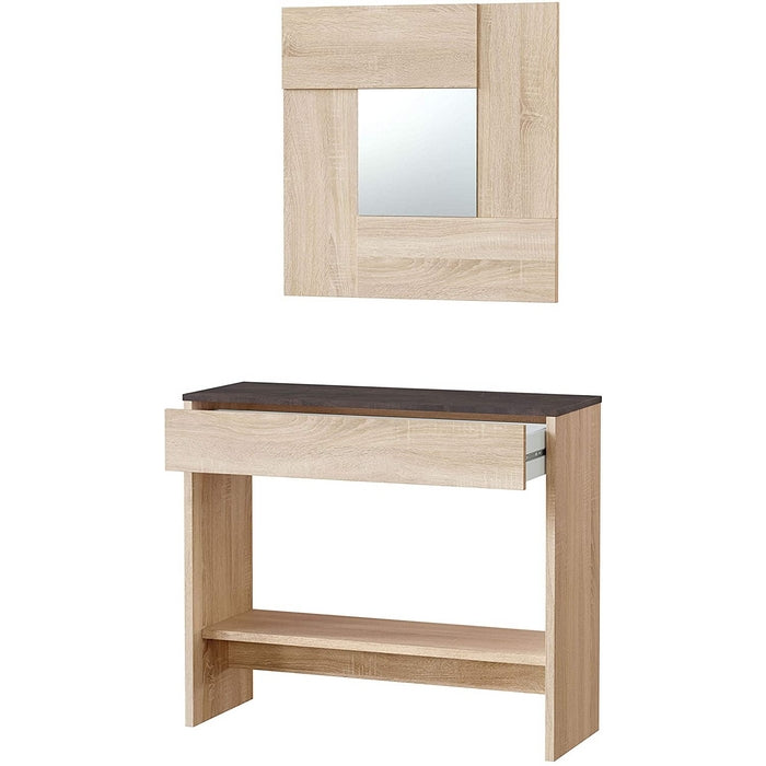 Console per ingresso con specchio rovere - Oxys - FORES - 34280020574424
