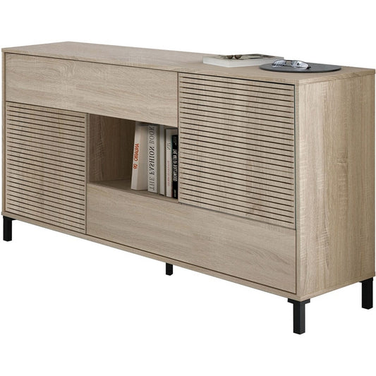 Credenza con 2 ante e 2 cassetti rovere canadien - FORES - 34266475167960