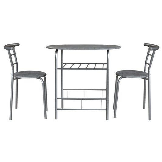 Set tavolo con 2 sedie salvaspazio in metallo e MDF - Manchester - CASA COLLECTION - 34270074732760