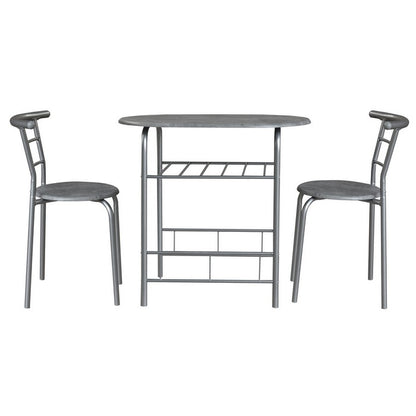 Set tavolo con 2 sedie salvaspazio in metallo e MDF - Manchester