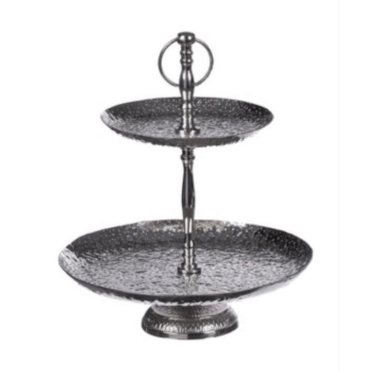 Alzata rotonda in metallo argentato - AD TREND - 35562375020760