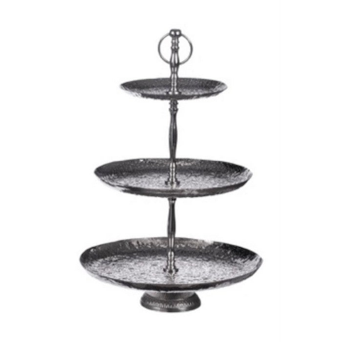 Alzata rotonda in metallo argentato - AD TREND - 35562375020760