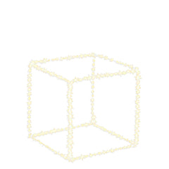 Cubo luminoso con 320 micro-led bianco caldo 35x35 cm - Classic