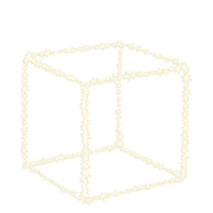 Cubo luminoso con 410 micro-led bianco caldo 45x45 cm - Classic