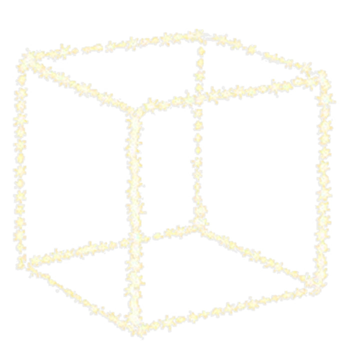 Cubo luminoso con 510 micro-led bianco caldo 55x55 cm - Classic