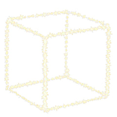 Cubo luminoso con 510 micro-led bianco caldo 55x55 cm - Classic