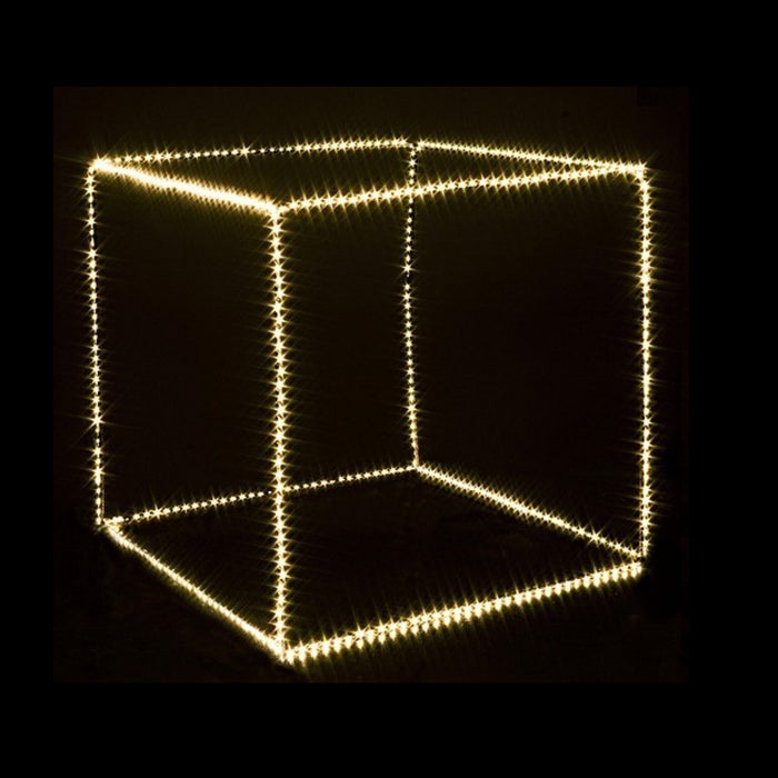 Cubo luminoso con 510 micro-led bianco caldo 55x55 cm - Classic