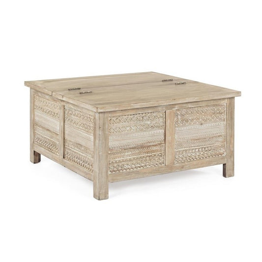 Tavolino con contenitore in legno shabby - Mayra - BIZZOTTO - 34267070628056